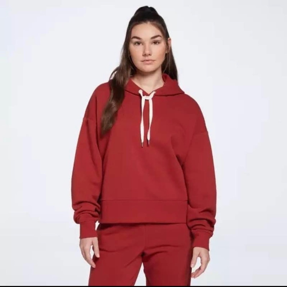 NWT Calia Boxy Sweatshirt XXL Dark Clay Red - Picture 2 of 11